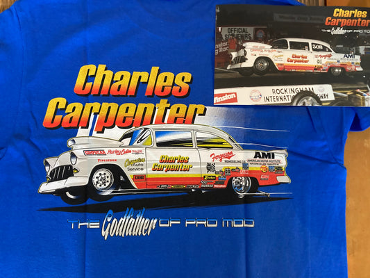 48 HOUR SALE – CHARLES CARPENTER “WORLD’S FASTEST ’55 CHEVY” SHIRT 🔥🏁