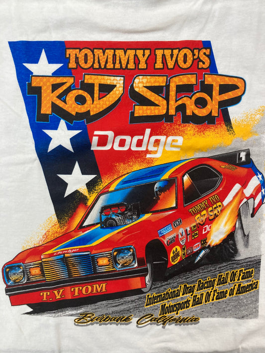48 HOUR SALE – “TV” TOMMY IVO ROD SHOP DODGE CHARGER FUNNY CAR SHIRT 📺🔥