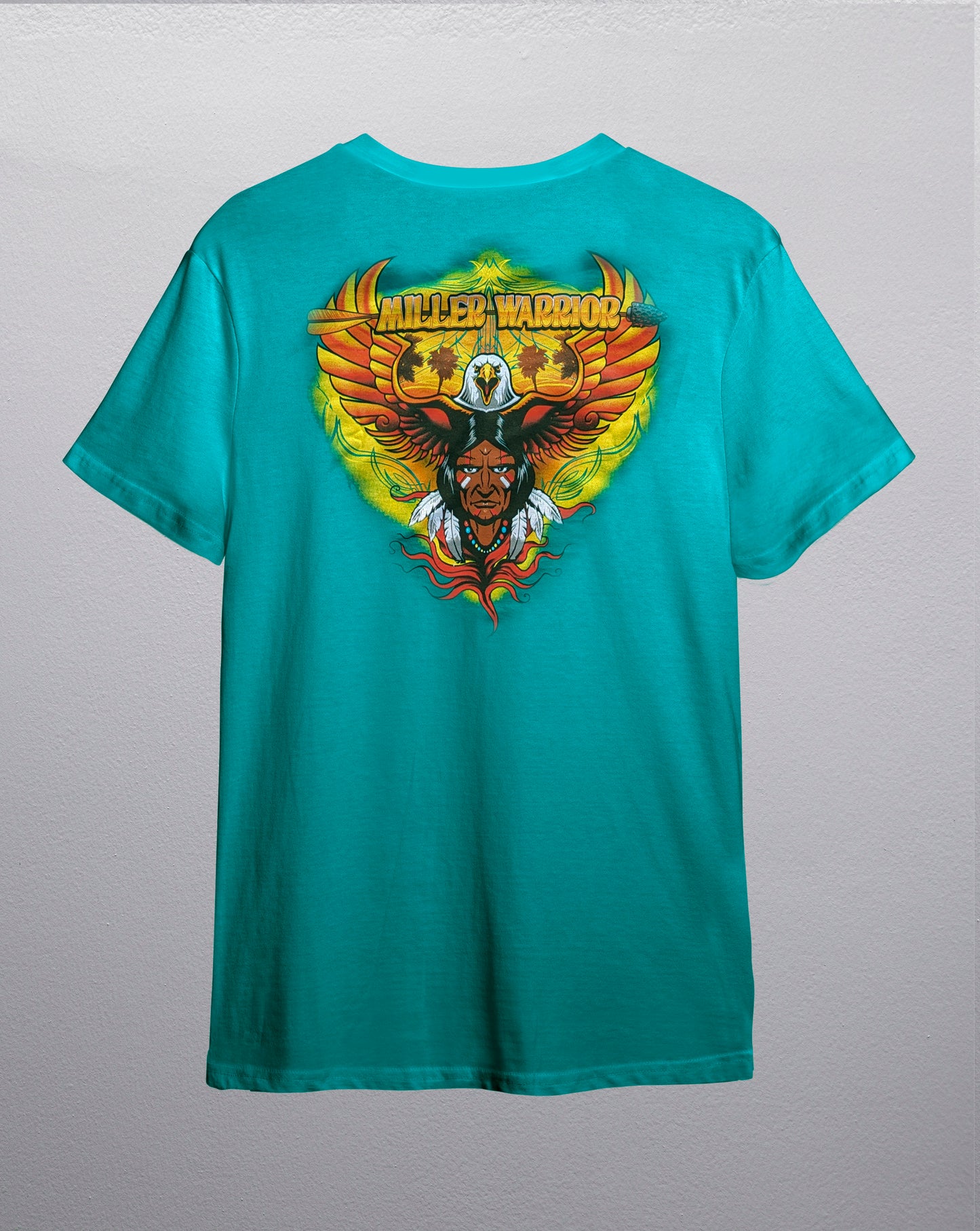 48 HOUR SALE - Dale Pulde Miller Warrior T-Shirt Aqua