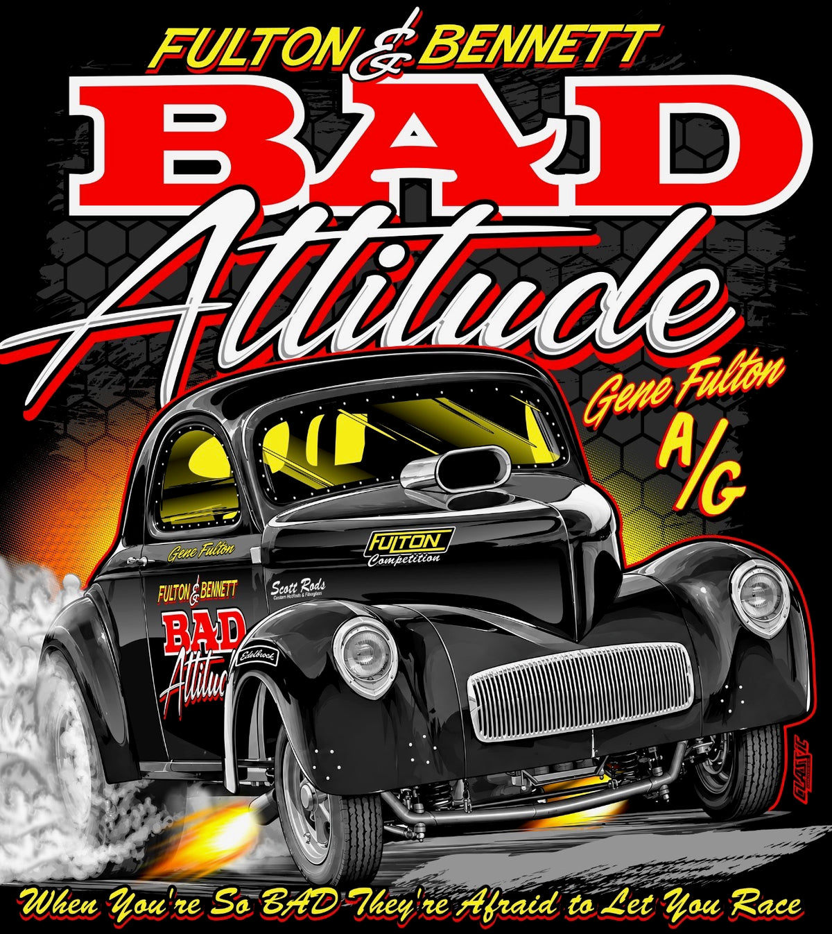 NEW FOR 2026 - FULTON & BENNETT “BAD ATTITUDE” 1941 WILLYS GASSER