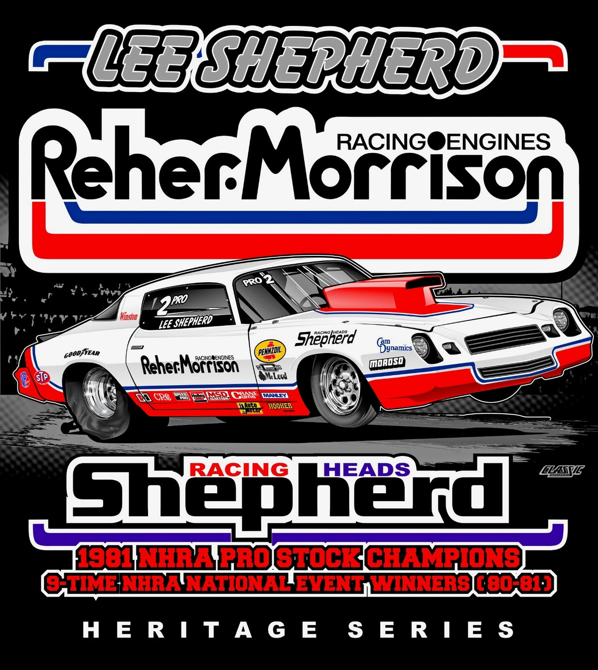AVAILABLE FOR PRE-ORDER - 1981 REHER-MORRISON-SHEPHERD FIRST CHAMPIONSHIP SHIRT