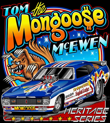 NEW FOR 2026 - TOM McEWEN 1976 PLYMOUTH DUSTER 50TH ANNIVERSARY HERITAGE T-SHIRT