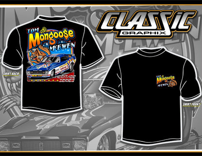 NEW FOR 2026 - TOM McEWEN 1976 PLYMOUTH DUSTER 50TH ANNIVERSARY HERITAGE T-SHIRT