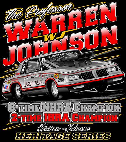 🏁 NEW FOR 2026 - WARREN JOHNSON 1984 SILVER HURST/OLDS SHIRT