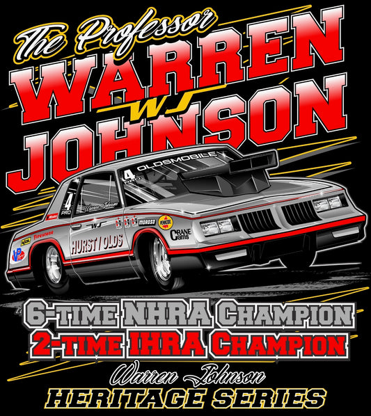 🏁 NEW FOR 2026 - WARREN JOHNSON 1984 SILVER HURST/OLDS SHIRT