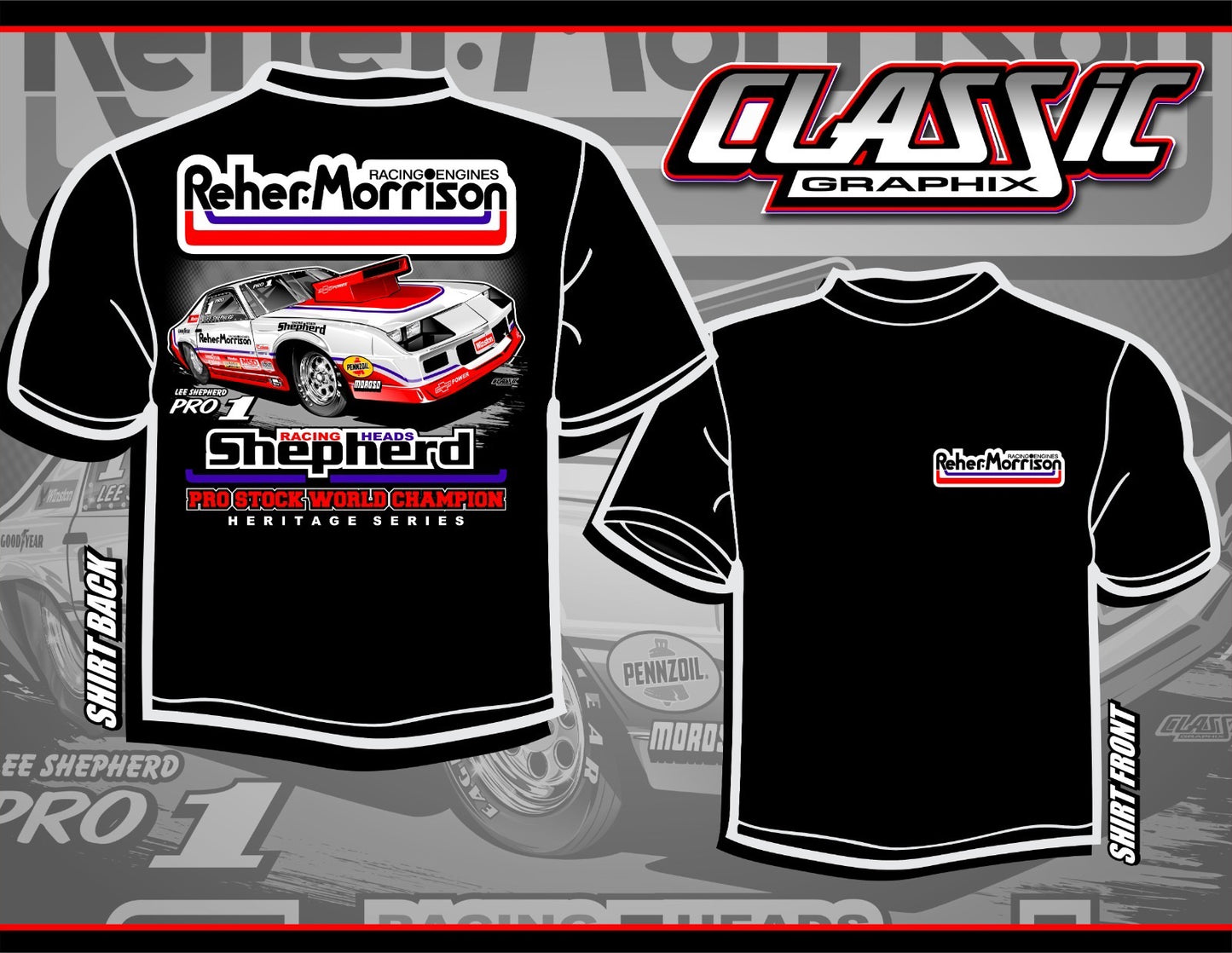 NEW FOR 2026 - Reher-Morrison-Shepherd 1984 Pro Stock Championship Heritage Series T-Shirt – Limited Edition